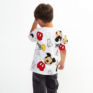 Футболка детская Mickey, цвет белый.