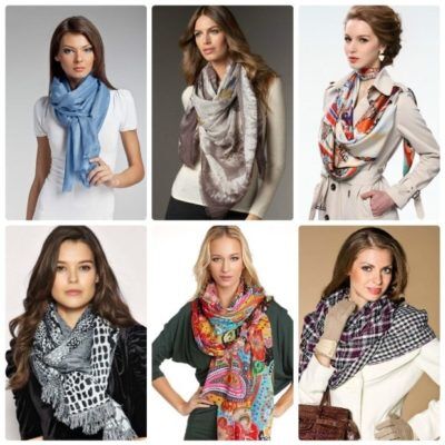 Как правильно завязывать шарф на пальто женское без воротника