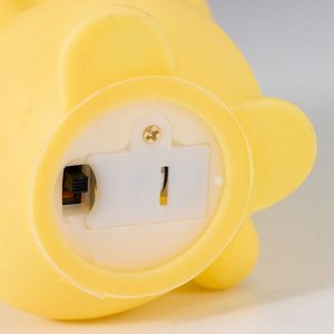 Фигурка светящаяся RISALUX «Утёнок», LED-ночник, от батареек, жёлтый, 7x8x13.5 см