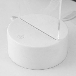 Светильник сенсорный «Дельфины» LED 7 цветов USB/от батареек белый RISALUX