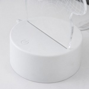 Светильник сенсорный «Мишутка» LED 7 цветов USB/от батареек белый