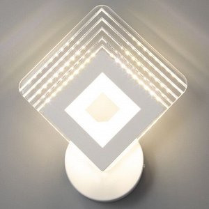 Бра "Квадрат" LED 14Вт 3000-4000К белый 24х19х4 см