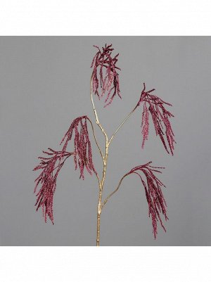 Ветка с глитером 116 см цвет бургунди
