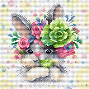 Набор алмазной мозаики от торговой марки «Brilliart» MC-170 «Очаровательный кролик. Стразы».