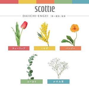 НАБОР 5 УПАКОВОК!!!! Японских салфеток "Scottie Flowerbox" двухслойные 160шт*5кор, Япония