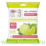 Леденцовая карамель без сахара с цинком и витамином С со вкусом лайма 60 г.