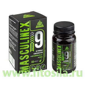 Маскулинекс стронг MASCULINEX STRONG" (для мужчин), ПЭТ банка, капс. 0,45 г №60, БАД "Алтайский нектар"