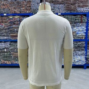 Мужская футболка-поло с коротким рукавом на пуговицах, принт "Полосы", цвет белый