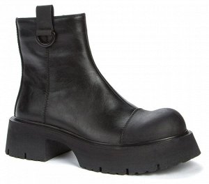 928060/04-02 черный иск.кожа/иск.нубук женские ботинки (О-З 2022)