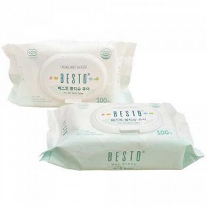 Салфетки влажные стерильные  BESTO PURE WET WIPES 100шт СКИДКА