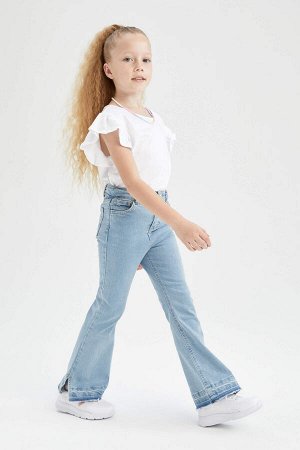 DEFACTO Джинсовые брюки с широкими штанинами для девочек