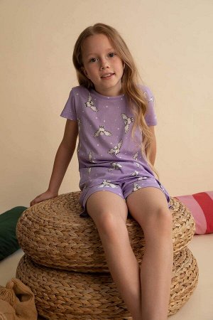 Пижамный комплект с короткими рукавами и шортами для девочек с лицензией Гарри Поттера
