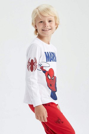 DEFACTO Пижамный комплект Человека-паука с длинными рукавами для мальчиков