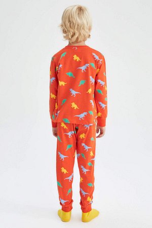 DEFACTO Пижамный комплект с принтом динозавров для мальчиков