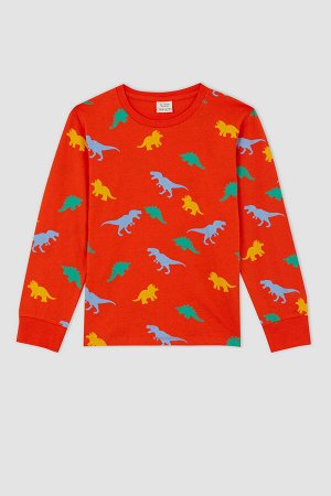 Пижамный комплект с принтом динозавров для мальчиков