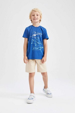 Футболка классического кроя с круглым вырезом и короткими рукавами для мальчиков, комплект из 2 хлопковых футболок