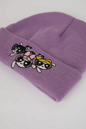 Шапка-шапочка с вышивкой для девочек PowerPuff для девочек с лицензией