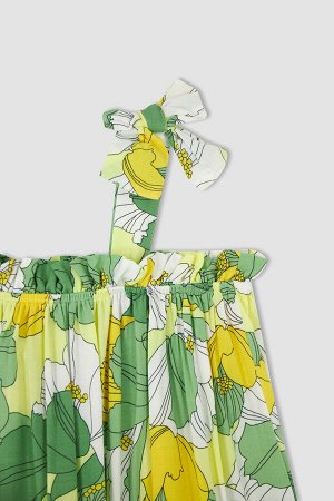DEFACTO Платье с цветочным принтом для девочек