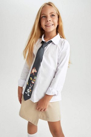 Обычная поплиновая рубашка с длинными рукавами Back To School для девочек