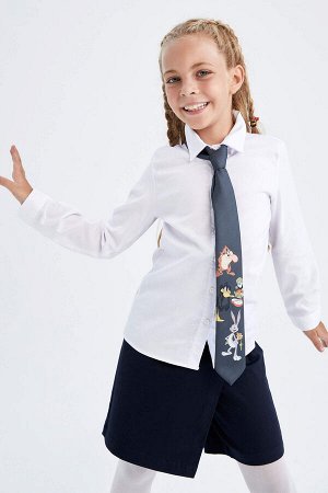 DEFACTO Рубашка с длинным рукавом с длинным рукавом Back To School для девочек