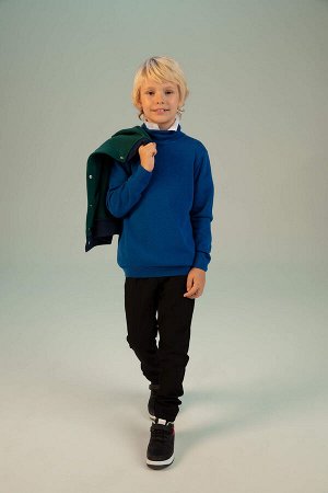 Трикотажный свитер с высоким воротником для мальчика Back To School