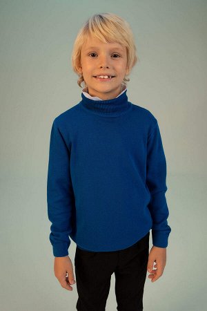 Трикотажный свитер с высоким воротником для мальчика Back To School