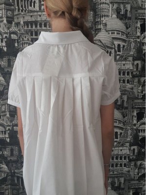 Блузка школьная для девочки цвет Молочный (Тимошка)