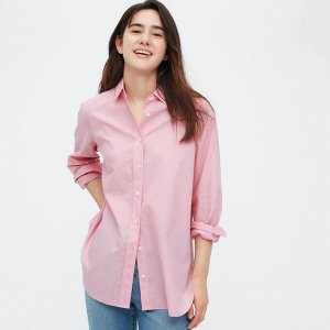 UNIQLO - хлопковая рубашка - розовый