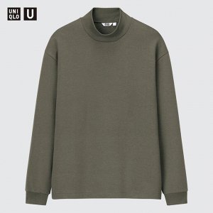 UNIQLO - пуловер с воротником-стойкой - оливковый