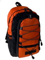 Молодежный рюкзак из текстиля, цвет оранжевый с черным
