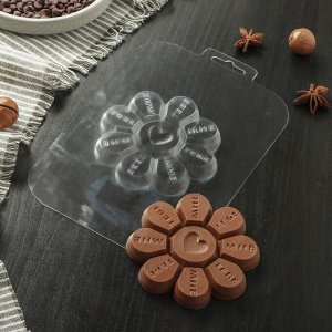 Форма для шоколада и конфет «Любовная Ромашка», цвет прозрачный