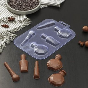 Форма для шоколада и конфет пластиковая «Красота», цвет прозрачный