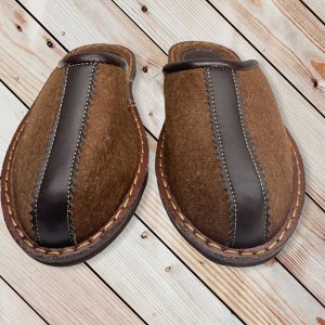Тапочки войлочные без пятки Bogts (40-41, коричневый )