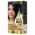 Краска-крем для волос &quot;Only Bio COLOR&quot;  тон 1.0 Роскошный чёрный 115мл.