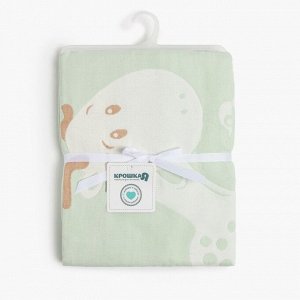 Полотенце детское Крошка Я «Оленёнок» 95х100±5 см, цвет зелёный, 100% хлопок, 280 г/м2