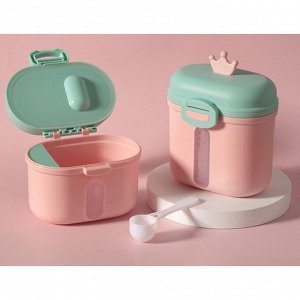 Контейнер для хранения детского питания «Корона», 360 гр., цвет розовый