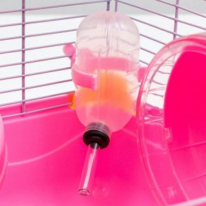 Клетка для грызунов "Пижон", 31 х 24 х 30 см, розовая