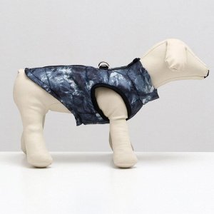 Куртка для собак на молнии "Содалит", размер S, синяя (ДС 27, ОШ 26, ОГ 38 см)