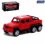 Машина металлическая «Джип 6X6», 1:32, инерция, цвет красный