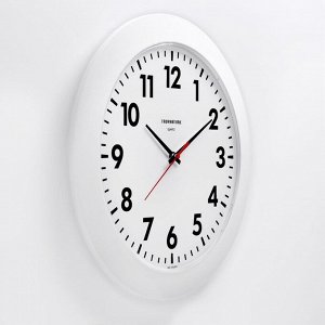 Часы настенные, серия: Классика, плавный ход, d-30 см, белый обод