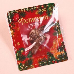 Формовой шоколад «Талисман удачи» на открытке подложке, 10 г.