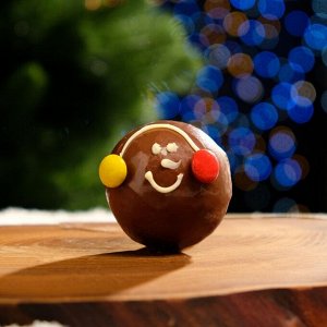 Шоколадная бомбочка с маршмеллоу "Счастливого года", молочный шоколад, 38 г