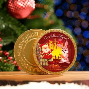 Шоколадная медаль "С новым годом кролик", 25 г