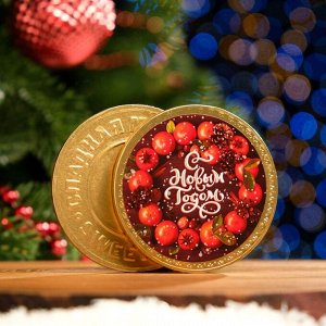 Шоколадная медаль "Мандариновый новый год", 25 г