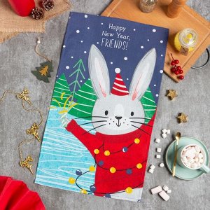 Полотенце Доляна Happy bunny 35х60 см, 100% хлопок, 160 г/м2