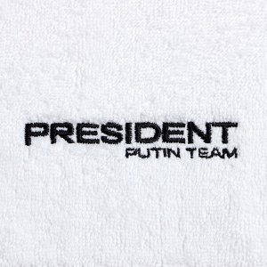 Полотенце махровое Putin team 70*130 см, цв. белый,  100% хлопок, 420 г/м2