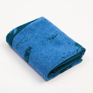 Полотенце именное махровое Этель "Николай" синий, 50х90см, 100% хлопок, 420гр/м2