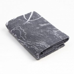 Полотенце именное махровое Этель "Денис" серый, 50х90см, 100% хлопок, 420гр/м2