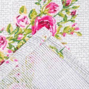 Набор кухонных полотенец Доляна Roses on linen 35х60 см - 3 шт., 100% хлопок, рогожка 164 г/м2
