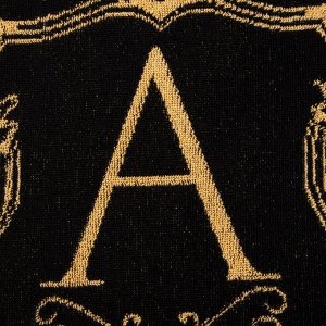 Полотенце именное махровое Этель «Алексей», 50x90 см, 100% хлопок, 420 г/м², чёрное